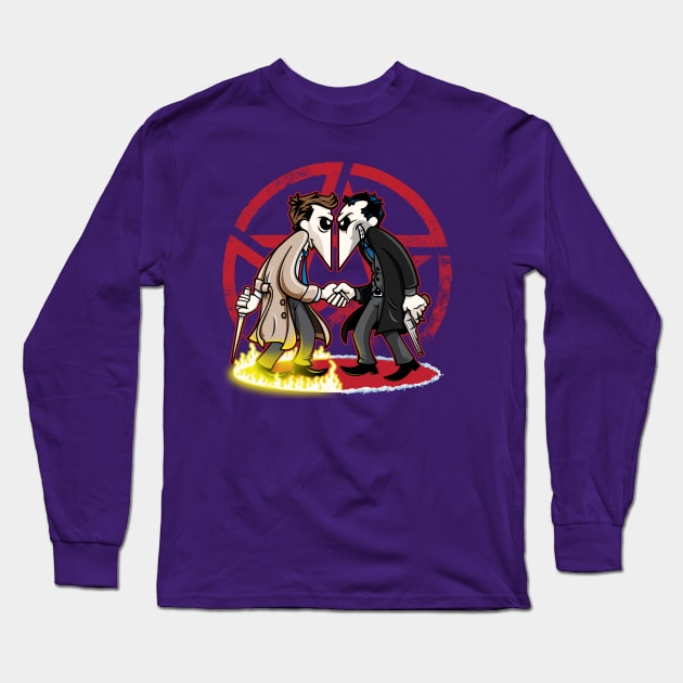 Saint VS Sinner Long Sleeve T-Shirt by poopsmoothie